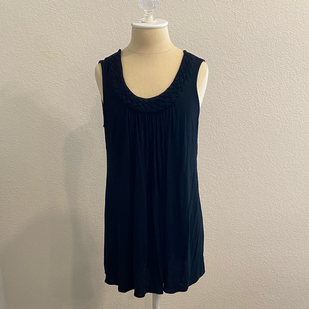 Criss Cross Black Tank Top